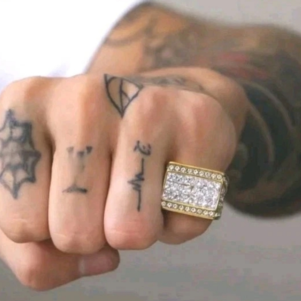 Luxury Large AAA Cubic Zirconia 316L Stainless Steel  Hip Hop Ring For Men Sz 12